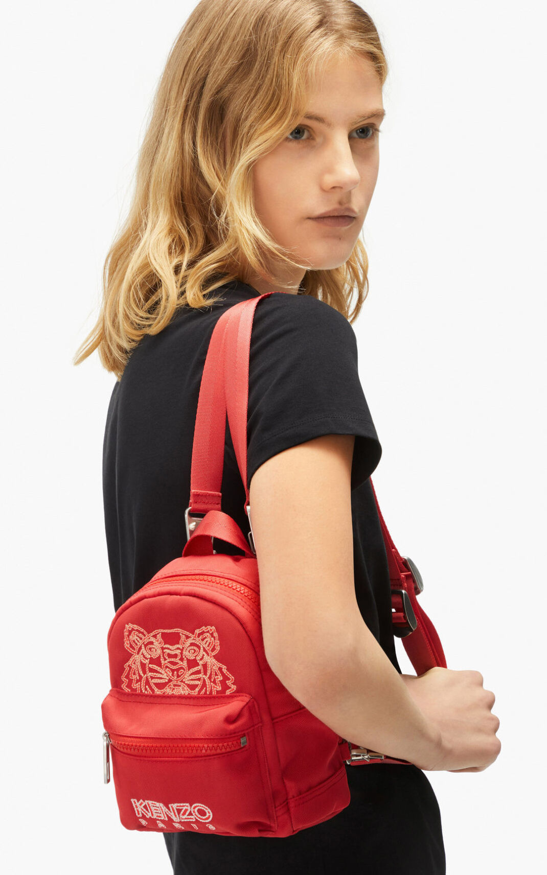 Mochila Kenzo Kampus Tiger Lona mini Hombre Rojas - SKU.8104538